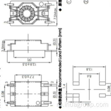 Inductor de bobină cu curent comun cu curent cu curent